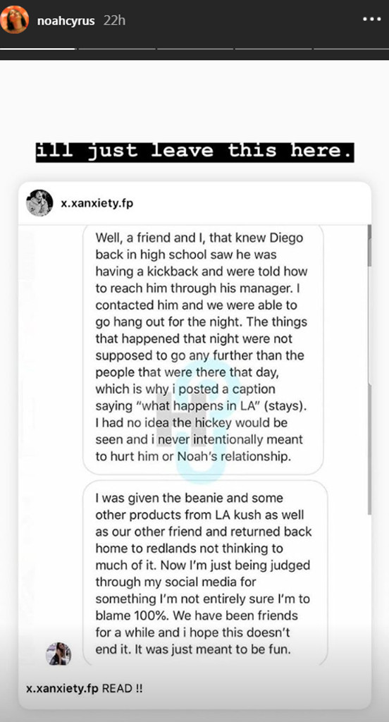 Noah Cyrus Screen grab Noah Cyrus Screen grab